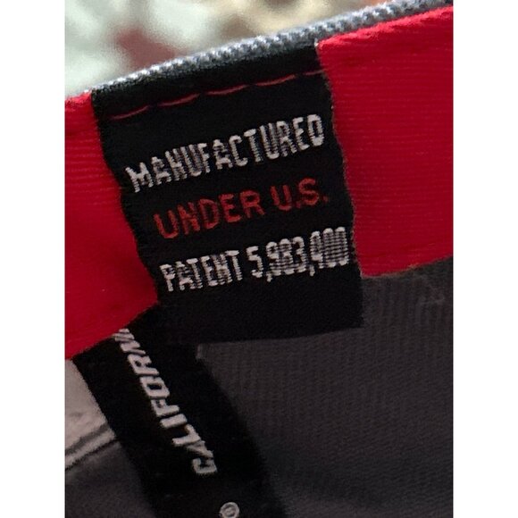 Auto Club 500 NASCAR Hat May 2 2004 Gray & Red Flames Design California Speedway - Picture 7 of 8